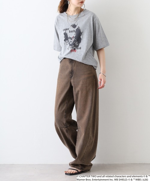 FUNALIVE（ファンアライブ）の「IT/イット ペニーワイズ 天竺 Tシャツ 半袖（Tシャツ/カットソー・メンズ・ブラック系1/グレー系2/グレー系1/ブラック系2・L/LL/M）」の19枚目の写真