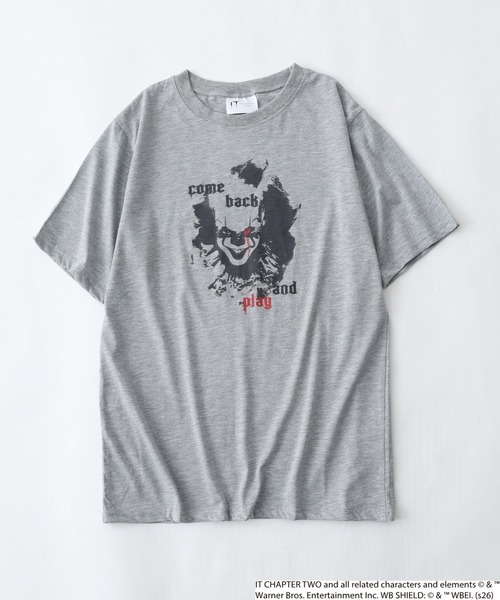 FUNALIVE（ファンアライブ）の「IT/イット ペニーワイズ 天竺 Tシャツ 半袖（Tシャツ/カットソー・メンズ・ブラック系1/グレー系2/グレー系1/ブラック系2・L/LL/M）」の22枚目の写真