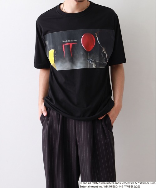 FUNALIVE（ファンアライブ）の「IT/イット ペニーワイズ 天竺 Tシャツ 半袖（Tシャツ/カットソー・メンズ・ブラック系1/グレー系2/グレー系1/ブラック系2・L/LL/M）」の10枚目の写真