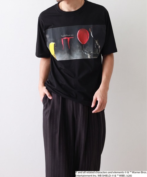 FUNALIVE（ファンアライブ）の「IT/イット ペニーワイズ 天竺 Tシャツ 半袖（Tシャツ/カットソー・メンズ・ブラック系1/グレー系2/グレー系1/ブラック系2・L/LL/M）」の11枚目の写真