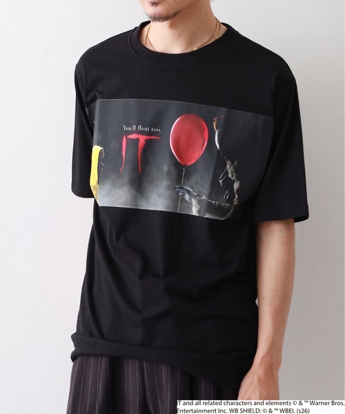 FUNALIVE（ファンアライブ）の「IT/イット ペニーワイズ 天竺 Tシャツ 半袖（Tシャツ/カットソー・メンズ・ブラック系1/グレー系2/グレー系1/ブラック系2・L/LL/M）」の8枚目の写真