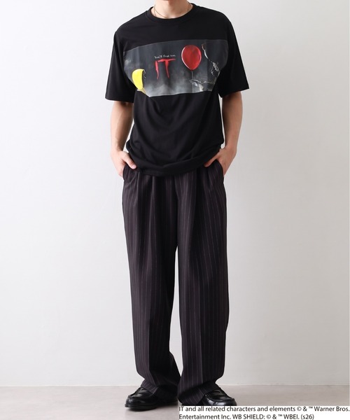 FUNALIVE（ファンアライブ）の「IT/イット ペニーワイズ 天竺 Tシャツ 半袖（Tシャツ/カットソー・メンズ・ブラック系1/グレー系2/グレー系1/ブラック系2・L/LL/M）」の12枚目の写真