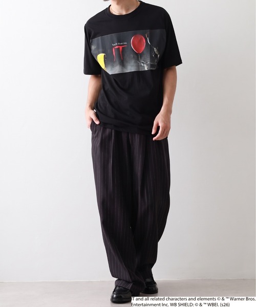FUNALIVE（ファンアライブ）の「IT/イット ペニーワイズ 天竺 Tシャツ 半袖（Tシャツ/カットソー・メンズ・ブラック系1/グレー系2/グレー系1/ブラック系2・L/LL/M）」の13枚目の写真