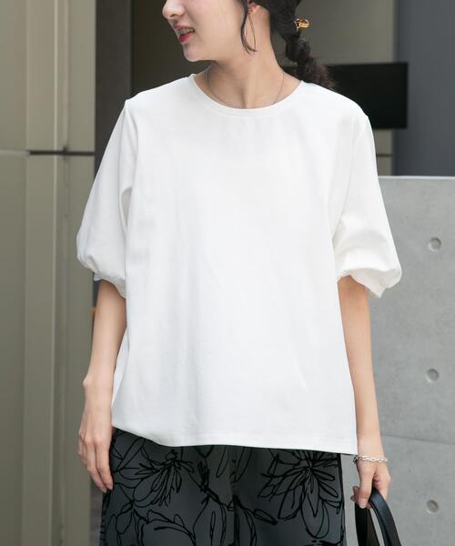 ITEMS URBANRESEARCH(アイテムズ アーバンリサーチ)の「袖デザインカットソー(Tシャツ/カットソー・レディース・ブラウン/ホワイト/ブラック/ライトブルー・FREE)」の16枚目の写真