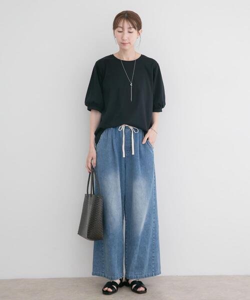 ITEMS URBANRESEARCH(アイテムズ アーバンリサーチ)の「袖デザインカットソー(Tシャツ/カットソー・レディース・ブラウン/ホワイト/ブラック/ライトブルー・FREE)」の18枚目の写真