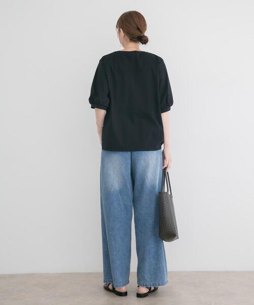 ITEMS URBANRESEARCH(アイテムズ アーバンリサーチ)の「袖デザインカットソー(Tシャツ/カットソー・レディース・ブラウン/ホワイト/ブラック/ライトブルー・FREE)」の19枚目の写真