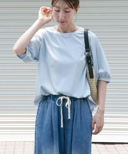 ITEMS URBANRESEARCH(アイテムズ アーバンリサーチ)の「袖デザインカットソー(Tシャツ/カットソー・レディース・ブラウン/ホワイト/ブラック/ライトブルー・FREE)」の8枚目の写真