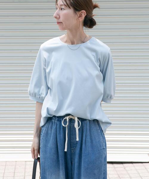 ITEMS URBANRESEARCH(アイテムズ アーバンリサーチ)の「袖デザインカットソー(Tシャツ/カットソー・レディース・ブラウン/ホワイト/ブラック/ライトブルー・FREE)」の11枚目の写真