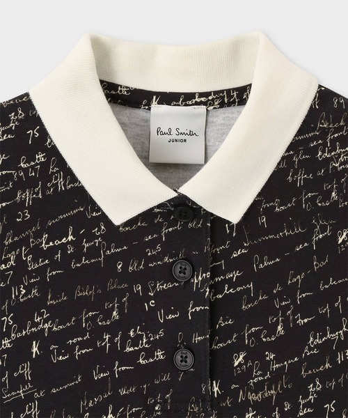 Paul Smith JUNIOR(ポールスミスジュニア)の「ガールズ "Slide Notes" プリント ポロワンピース / 893226 4163351(ワンピース・キッズ・ブラック/アイボリー・140cm/130cm/120cm/110cm/100cm)」の3枚目の写真