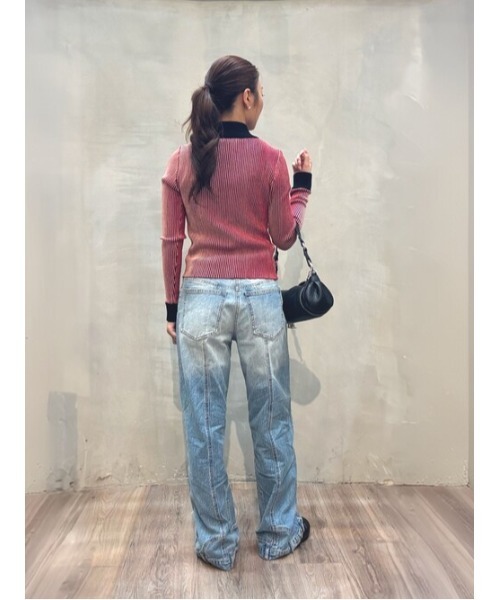 Desigual(デシグアル)の「Ribbed Lightweight Pullover, Pink/リブ ライトゲージプルオーバー ピンク(ニット/セーター・レディース・レッド・XL/L/M/S/XS)」の4枚目の写真