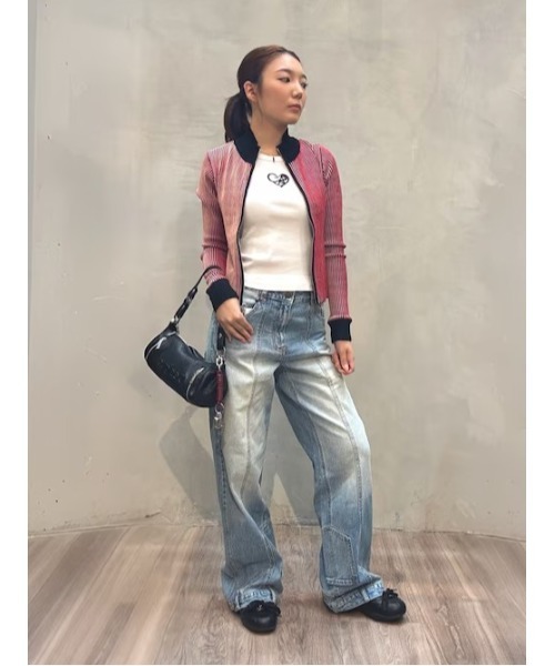 Desigual(デシグアル)の「Ribbed Lightweight Pullover, Pink/リブ ライトゲージプルオーバー ピンク(ニット/セーター・レディース・レッド・XL/L/M/S/XS)」の5枚目の写真