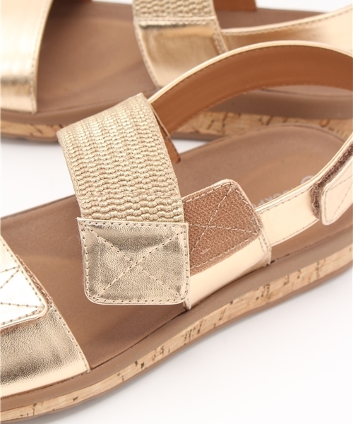 ROCKPORT（ロックポート）の「ウィークエンド カジュアルス ケオーナ　2バンド(WEEKEND CASUALS KEONA 2 BAND GORE)（サンダル・レディース・ゴールド×ブラウン・24.5cm/24.0cm/22.5cm/22.0cm/23.5cm/23.0cm/25.0cm）」の4枚目の写真