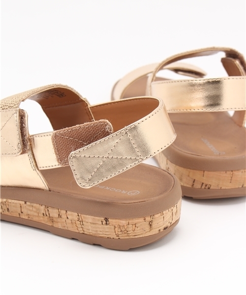ROCKPORT（ロックポート）の「ウィークエンド カジュアルス ケオーナ　2バンド(WEEKEND CASUALS KEONA 2 BAND GORE)（サンダル・レディース・ゴールド×ブラウン・24.5cm/24.0cm/22.5cm/22.0cm/23.5cm/23.0cm/25.0cm）」の3枚目の写真