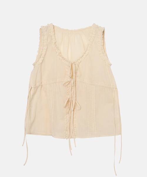 LE CIEL BLEU(ルシェルブルー)の「フリルブラウス / Frill Blouse(シャツ/ブラウス・レディース・ブラック/ホワイト・36)」の10枚目の写真