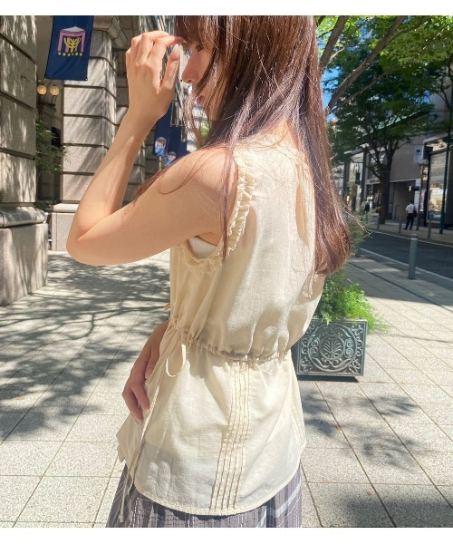 LE CIEL BLEU(ルシェルブルー)の「フリルブラウス / Frill Blouse(シャツ/ブラウス・レディース・ブラック/ホワイト・36)」の21枚目の写真