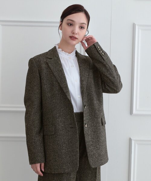 DRESSTERIOR(ドレステリア)の「【セットアップ可】ネップツイード ジャケット(テーラードジャケット・レディース・ベージュ系3/グレー系その他4・36/38)」の6枚目の写真