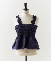 Chick | Ruffle Shirring Cami Top / フリルシャーリング キャミトップス 夏物 夏服(キャミソール)