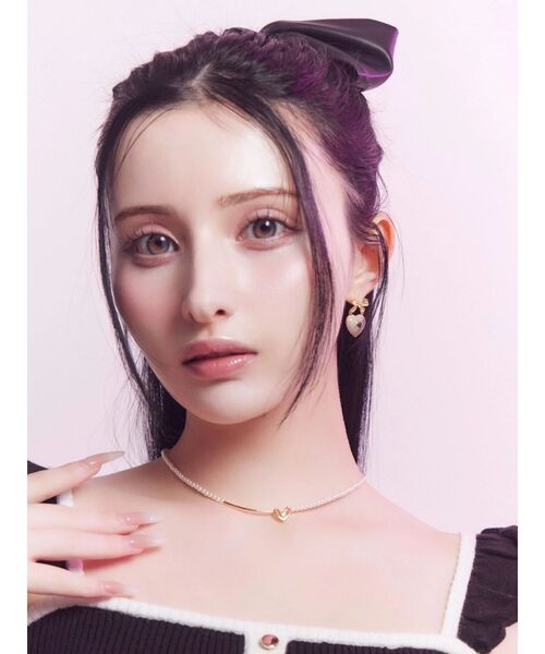 EATME(イートミー)の「ハートモチーフフェイクパールネックレス(ネックレス・レディース・ゴールド・FREE)」の7枚目の写真