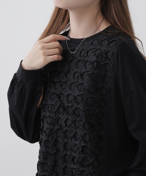 FUNALIVE（ファンアライブ）の「KEI Hayama PLUS 刺繍カットソー 長袖（Tシャツ/カットソー・レディース・ブラック・FREE）」の9枚目の写真
