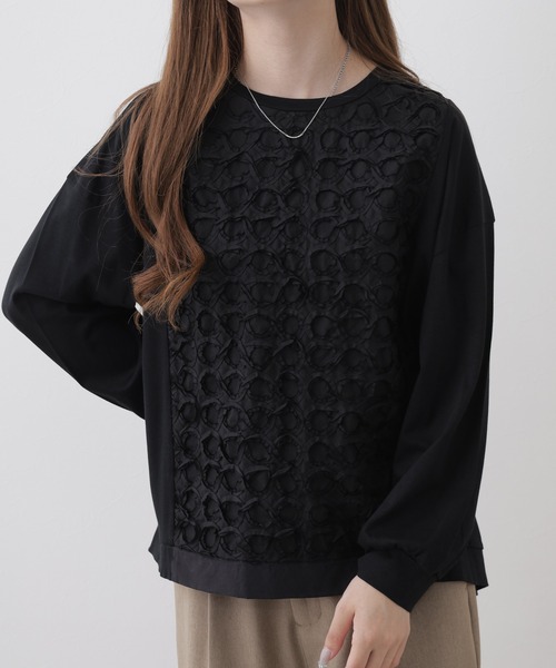 FUNALIVE（ファンアライブ）の「KEI Hayama PLUS 刺繍カットソー 長袖（Tシャツ/カットソー・レディース・ブラック・FREE）」の10枚目の写真