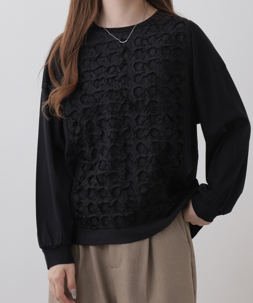 FUNALIVE（ファンアライブ）の「KEI Hayama PLUS 刺繍カットソー 長袖（Tシャツ/カットソー・レディース・ブラック・FREE）」の11枚目の写真