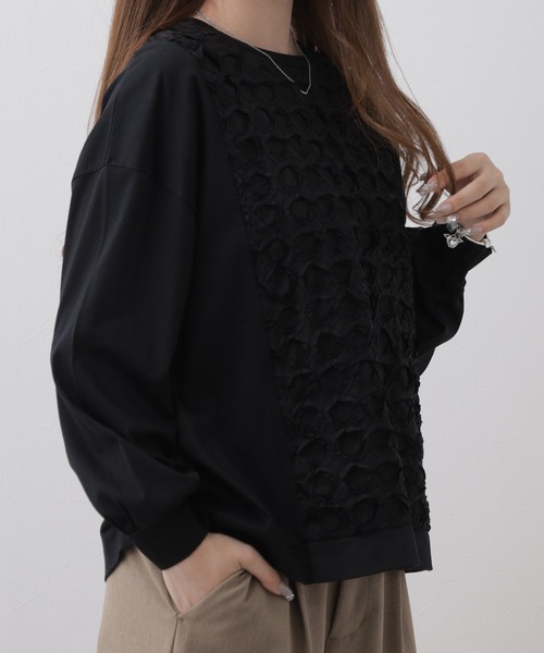 FUNALIVE（ファンアライブ）の「KEI Hayama PLUS 刺繍カットソー 長袖（Tシャツ/カットソー・レディース・ブラック・FREE）」の12枚目の写真