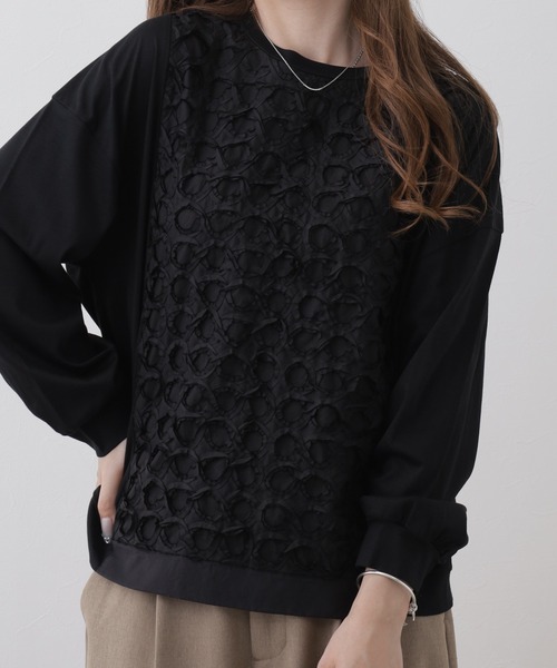 FUNALIVE（ファンアライブ）の「KEI Hayama PLUS 刺繍カットソー 長袖（Tシャツ/カットソー・レディース・ブラック・FREE）」の13枚目の写真