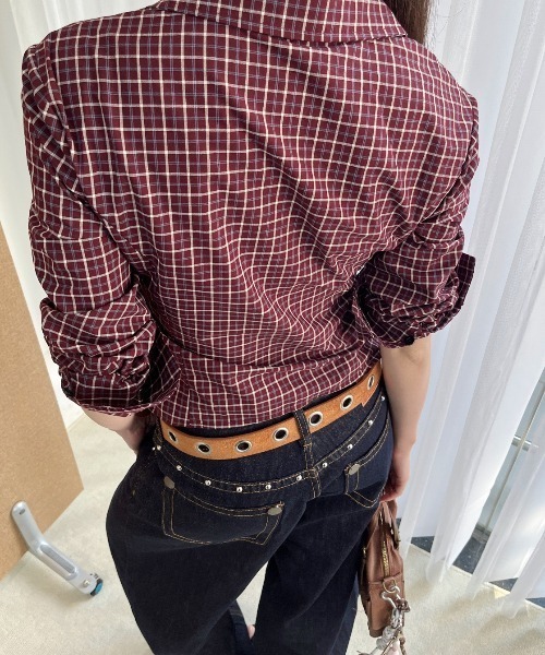 CHUN CHUN NOTES（チュンチュンノーツ）の「26AW/スタッズデザイン ワイドデニムパンツ（デニムパンツ・レディース・ネイビー/ブラック・M/S/L）」の6枚目の写真