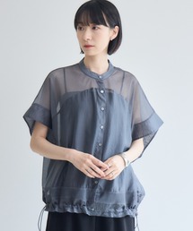 Paradise Picnic（パラダイスピクニック）の「メッシュ切替ドロストシアーブラウス（シャツ/ブラウス）」