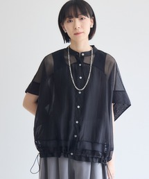 Paradise Picnic | メッシュ切替ドロストシアーブラウス(シャツ/ブラウス)