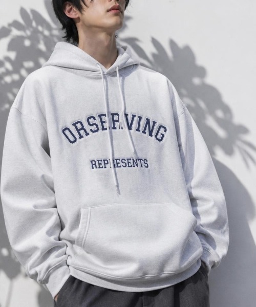 Burner(バーナー)の「【Cr+ov(クローヴ)】ロゴプリント ゆったりプルオーバーフーディー cro-hoodie-10-20【RBT】(パーカー・メンズ・ブラック系その他/ベージュ系その他/ブルー系その他/パープル/グレー/ブラック/ベージュ系その他3/グレー系その他3/グレー系その他2/グレー系その他/ピンク・FREE)」の4枚目の写真
