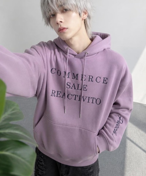 Burner(バーナー)の「【Cr+ov(クローヴ)】ロゴプリント ゆったりプルオーバーフーディー cro-hoodie-10-20【RBT】(パーカー・メンズ・ブラック系その他/ベージュ系その他/ブルー系その他/パープル/グレー/ブラック/ベージュ系その他3/グレー系その他3/グレー系その他2/グレー系その他/ピンク・FREE)」の10枚目の写真