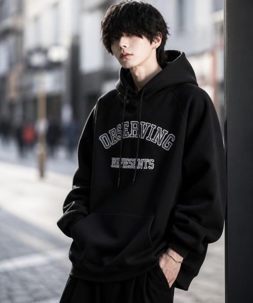 Burner(バーナー)の「【Cr+ov(クローヴ)】ロゴプリント ゆったりプルオーバーフーディー cro-hoodie-10-20【RBT】(パーカー・メンズ・ブラック系その他/ベージュ系その他/ブルー系その他/パープル/グレー/ブラック/ベージュ系その他3/グレー系その他3/グレー系その他2/グレー系その他/ピンク・FREE)」の12枚目の写真