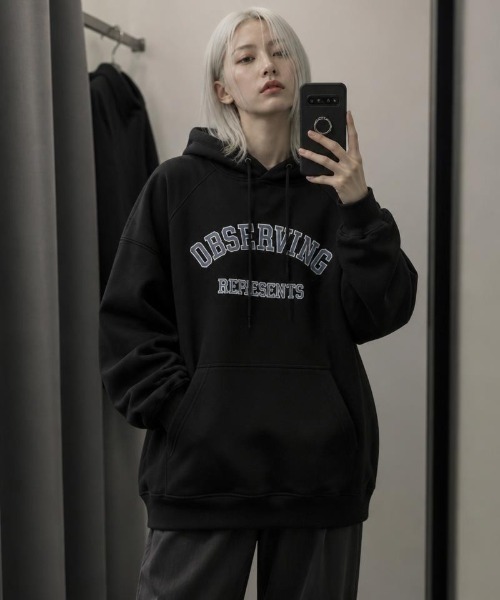 Burner(バーナー)の「【Cr+ov(クローヴ)】ロゴプリント ゆったりプルオーバーフーディー cro-hoodie-10-20【RBT】(パーカー・メンズ・ブラック系その他/ベージュ系その他/ブルー系その他/パープル/グレー/ブラック/ベージュ系その他3/グレー系その他3/グレー系その他2/グレー系その他/ピンク・FREE)」の14枚目の写真