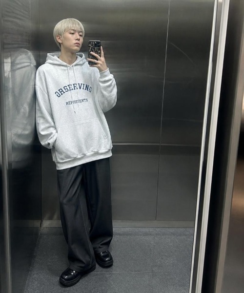 Burner(バーナー)の「【Cr+ov(クローヴ)】ロゴプリント ゆったりプルオーバーフーディー cro-hoodie-10-20【RBT】(パーカー・メンズ・ブラック系その他/ベージュ系その他/ブルー系その他/パープル/グレー/ブラック/ベージュ系その他3/グレー系その他3/グレー系その他2/グレー系その他/ピンク・FREE)」の21枚目の写真