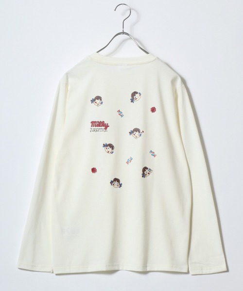 sanrio（サンリオ）の「2026AW sanrio/サンリオ peko/ペコちゃん フロント バックプリント ワンポイント刺繍 長袖Tシャツ ロンT（Tシャツ/カットソー・レディース・ブルー/モカ/ワイン/クリーム・L/M）」の10枚目の写真