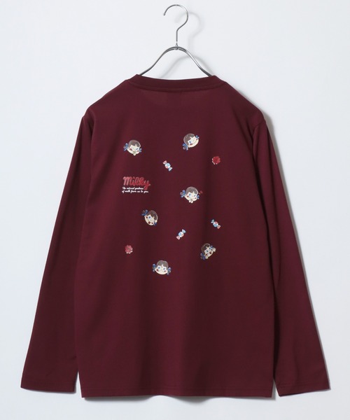 sanrio（サンリオ）の「2026AW sanrio/サンリオ peko/ペコちゃん フロント バックプリント ワンポイント刺繍 長袖Tシャツ ロンT（Tシャツ/カットソー・レディース・ブルー/モカ/ワイン/クリーム・L/M）」の12枚目の写真