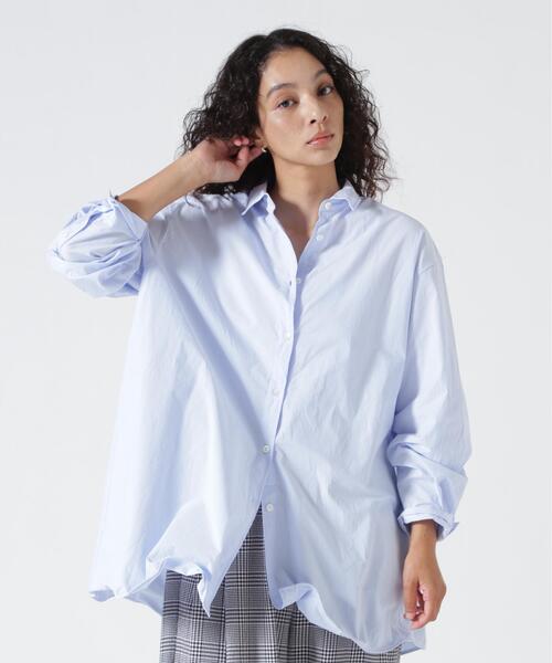 YENN(イエン)の「YENN(イエン)WIRED ONER SHIRT(シャツ/ブラウス・レディース・ブルー/ホワイト・F)」の2枚目の写真