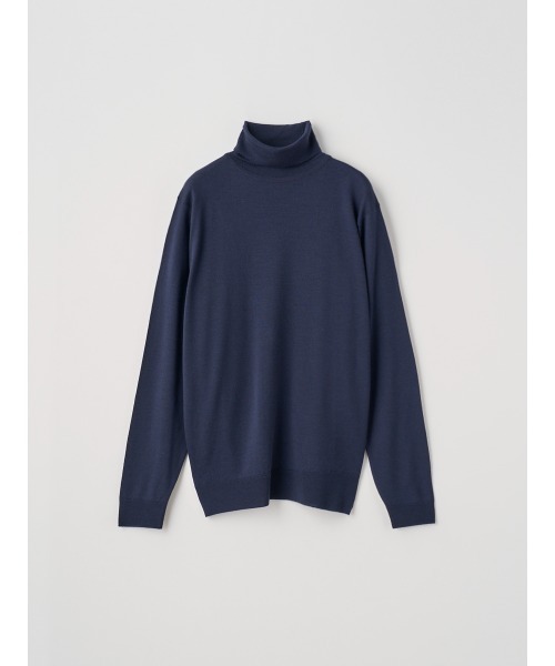 JOHN SMEDLEY(ジョンスメドレー)の「タートルネック長袖ニットプルオーバー(ニット/セーター・メンズ・ダークネイビー・S/M)」の1枚目の写真