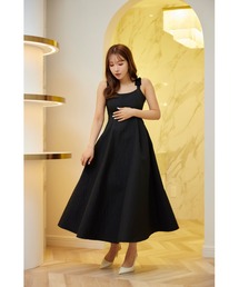 Shoulder Ribbon Quilting Dress
