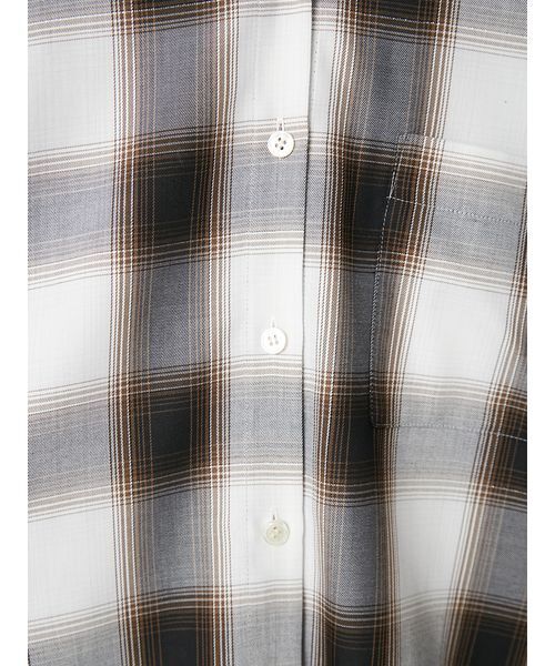 FRAY I.D(フレイアイディー)の「レーストリムチェックシャツ(シャツ/ブラウス・レディース・ベージュ/ホワイト/ブラウン・F)」の10枚目の写真