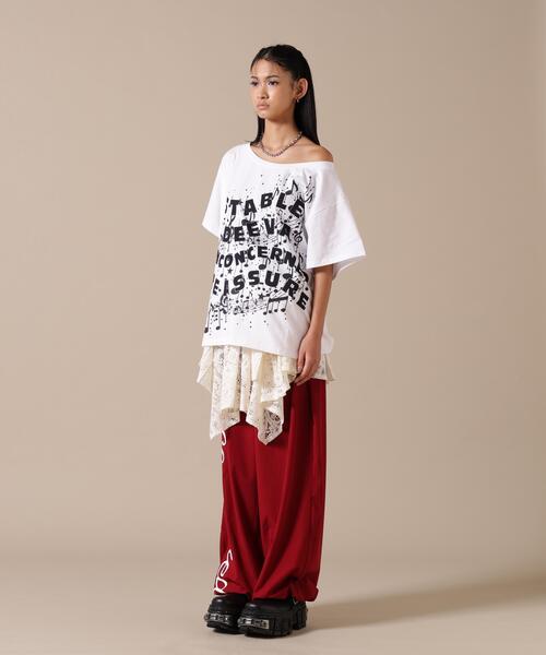 L.H.P（エルエイチピー）の「DeEVA/ディーヴァ/off-Shoulder Tee（Tシャツ/カットソー・レディース・ホワイト/ブラック・F）」の10枚目の写真