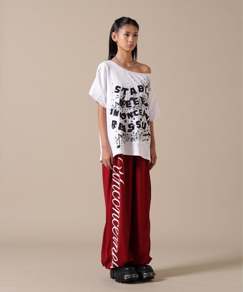 L.H.P（エルエイチピー）の「DeEVA/ディーヴァ/off-Shoulder Tee（Tシャツ/カットソー・レディース・ホワイト/ブラック・F）」の9枚目の写真