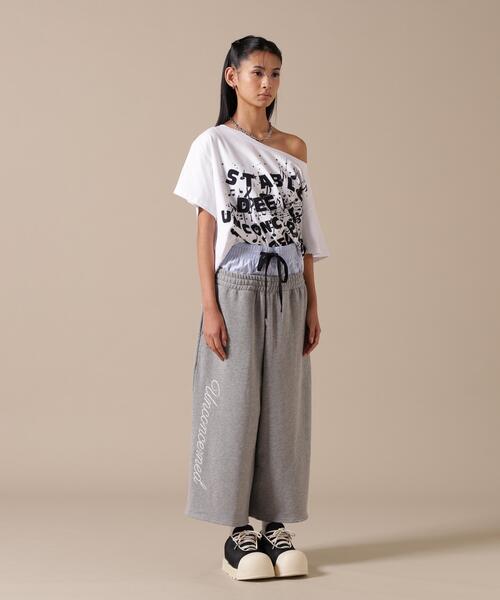 L.H.P（エルエイチピー）の「DeEVA/ディーヴァ/off-Shoulder Tee（Tシャツ/カットソー・レディース・ホワイト/ブラック・F）」の6枚目の写真