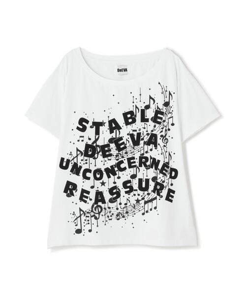 L.H.P（エルエイチピー）の「DeEVA/ディーヴァ/off-Shoulder Tee（Tシャツ/カットソー・レディース・ホワイト/ブラック・F）」の5枚目の写真
