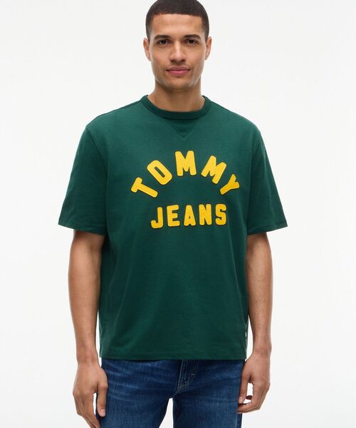 tommy jeans（トミー ジーンズ）の「ユニセックス クラシックロゴ入りオーバーサイズTシャツ（Tシャツ/カットソー・メンズ・ネイビー/グリーン系その他4・LARGE/SMALL/MEDIUM）」の22枚目の写真