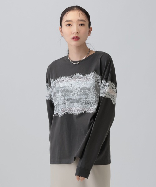 セール】ロゴレースデザインLS 1064802（Tシャツ/カットソー）｜LEPSIM