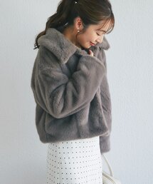 Mink-like fauxfurコート