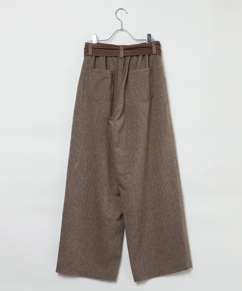 PBLIM(ページボーイリム)の「《UNISEX/セットアップ対応》タイスカーフツキスラックス(スラックス・レディース・チャコールグレー/ブラウン・MEDIUM/LARGE)」の4枚目の写真