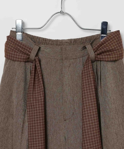 PBLIM(ページボーイリム)の「《UNISEX/セットアップ対応》タイスカーフツキスラックス(スラックス・レディース・チャコールグレー/ブラウン・MEDIUM/LARGE)」の9枚目の写真